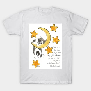 Moon and Stars Cat T-Shirt